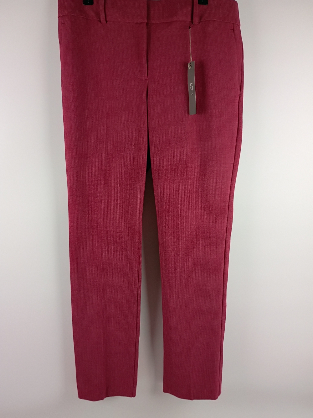LOFT Fuchsia Slim Straight Dress Pants
